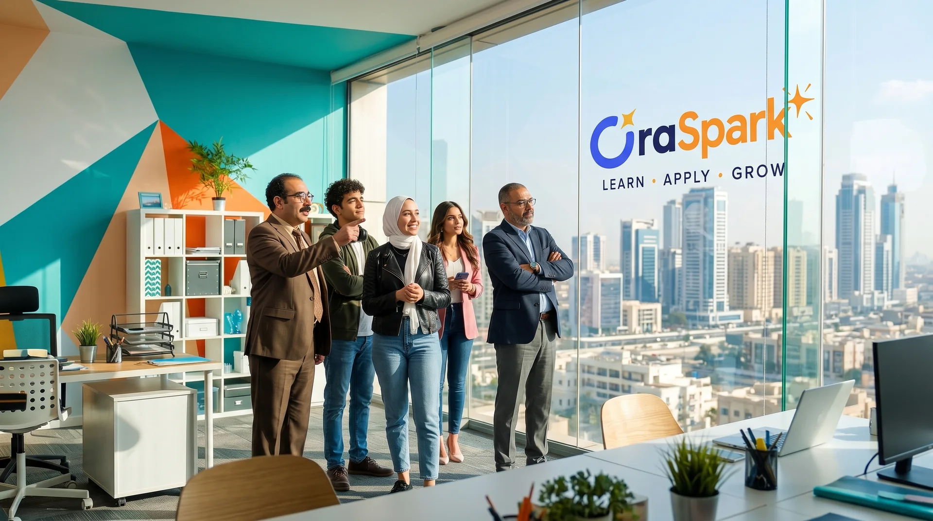Candidate learning on OraSpark from a bright creative workspace