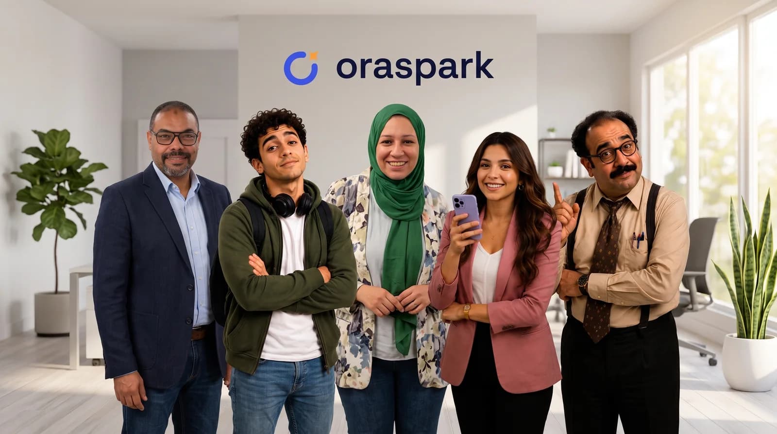 OraSpark team together in the office
